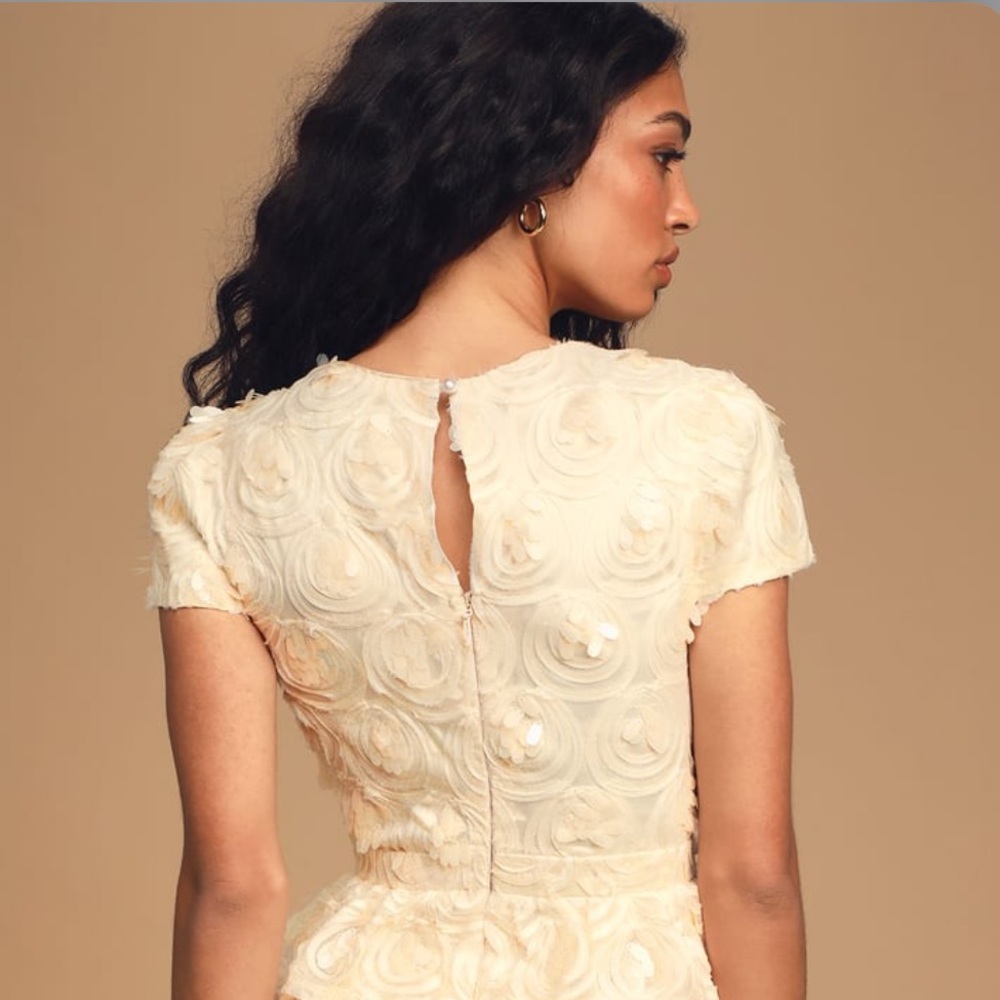 Worth The Wait Sequin Ruffled Mini Dress - Picture 4 of 7